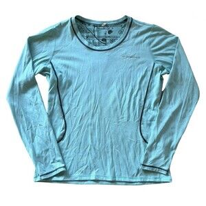 Brooks Women’s Long Sleeve Running Top Small Blue Activewear Athletic Shirt